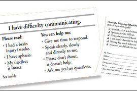 Aphasia Identification Cards (pack of 50)